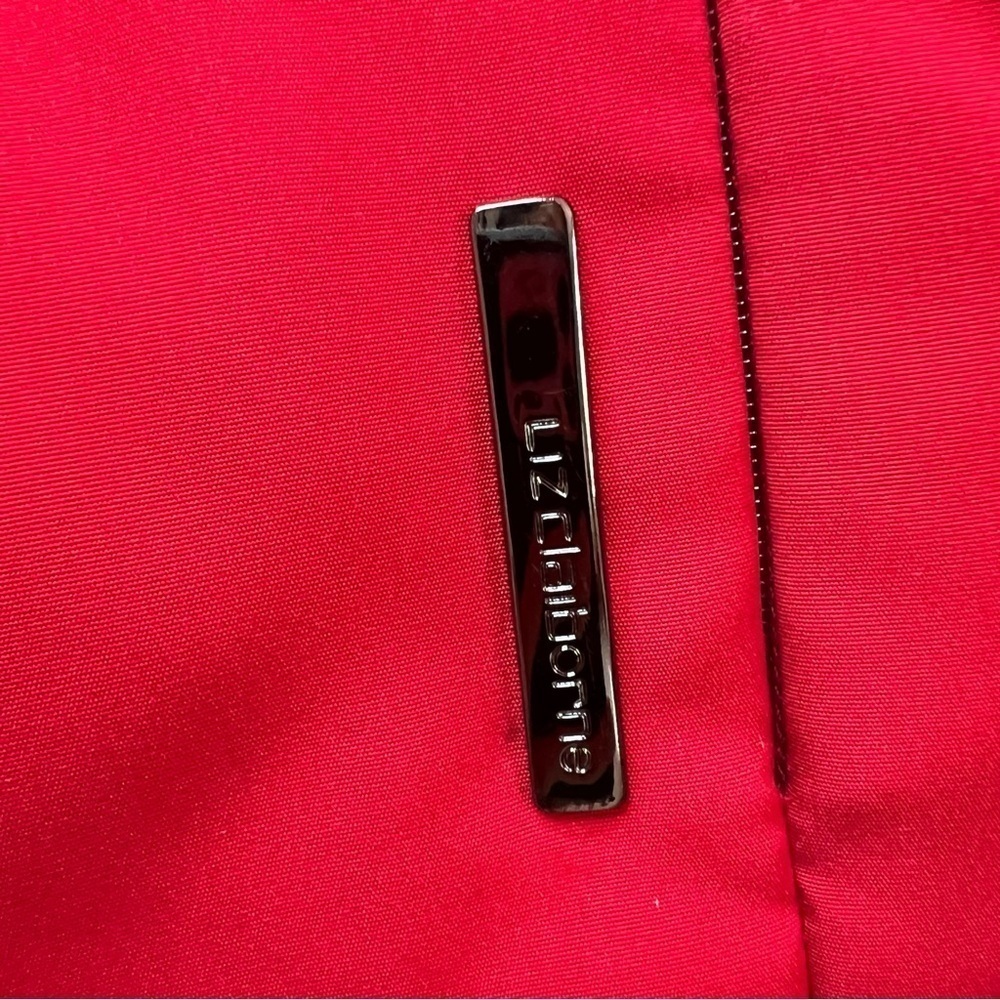LIZ CLAIBORNE WATER REPELLENT Down Jacket Insulation Hooded Red Sz S Outdoor - Picture 3 of 16